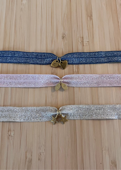 Bracelet tissu initiales