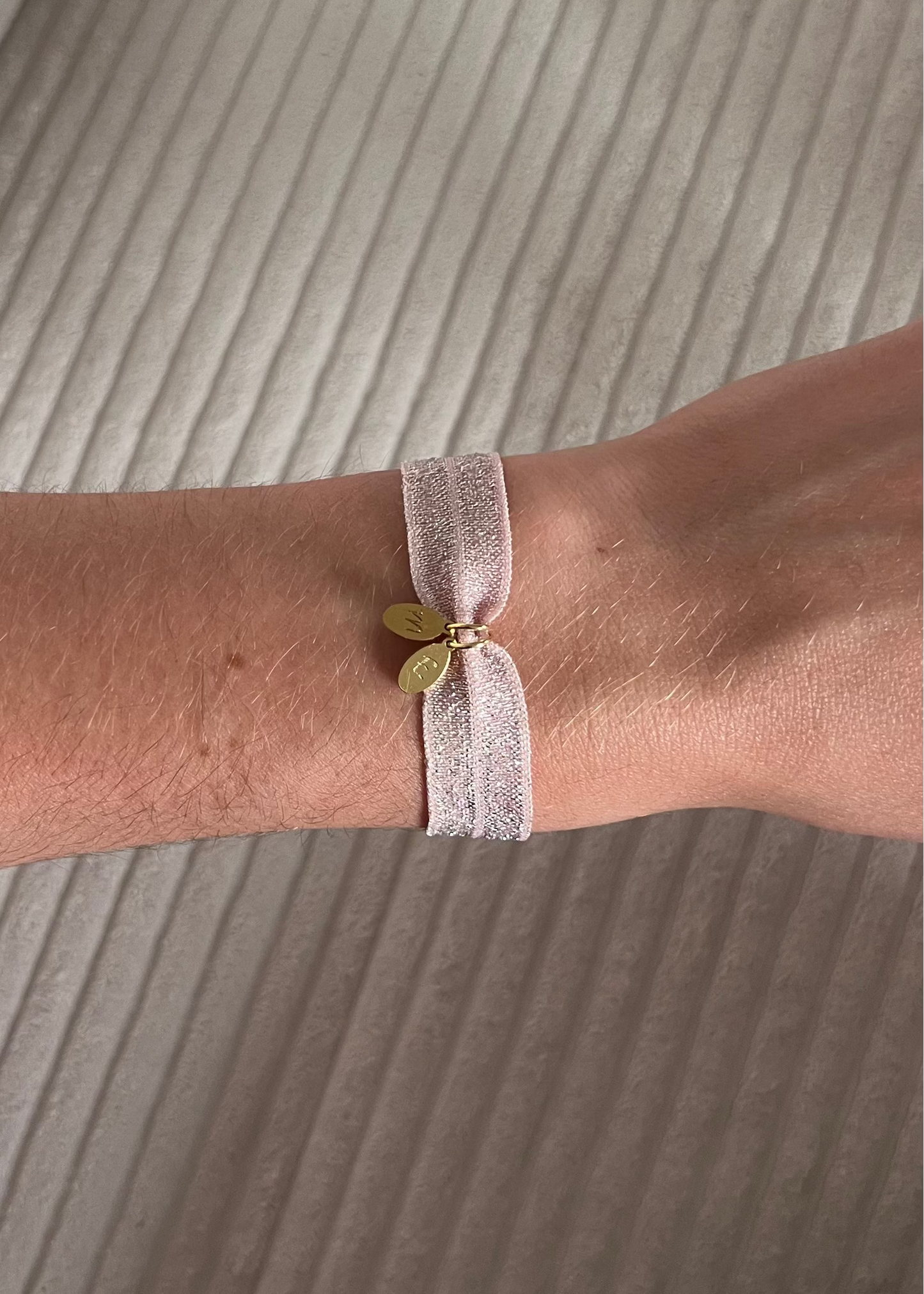 Bracelet tissu initiales
