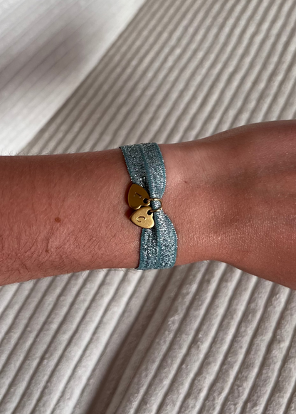 Bracelet tissu initiales