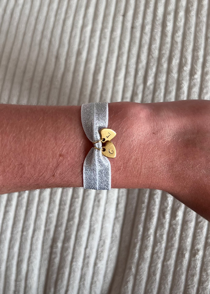 Bracelet tissu initiales